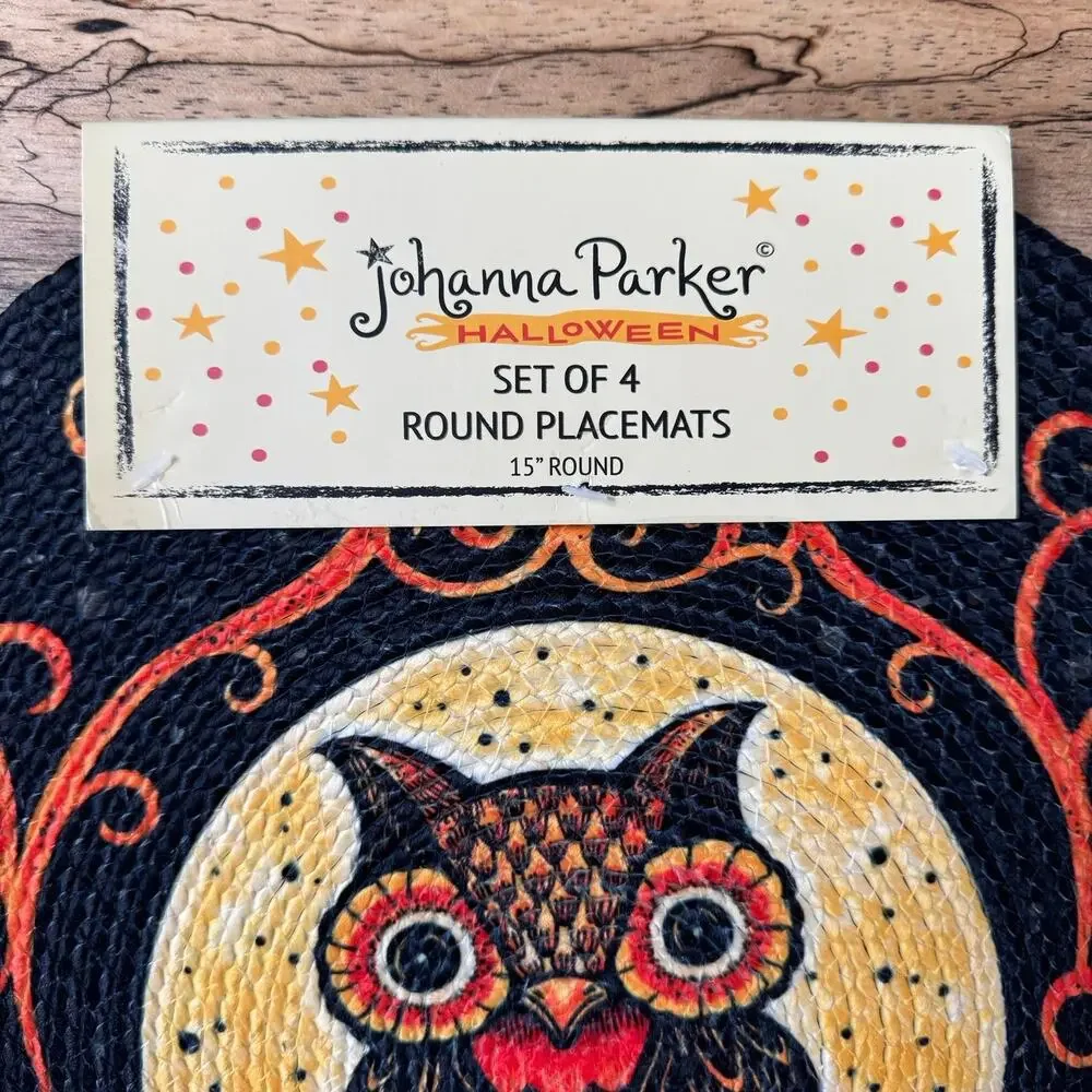 Johanna Parker Halloween Placemats Set of 4 Round 15